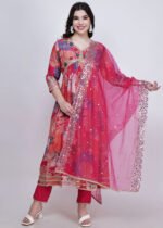 Kaiynat anarkali suit with pants and dupatta