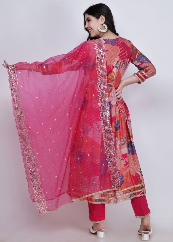 Kaiynat anarkali suit with pants and dupatta