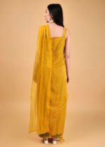 Aizel stitched saree dress organza silk one shoulder dress